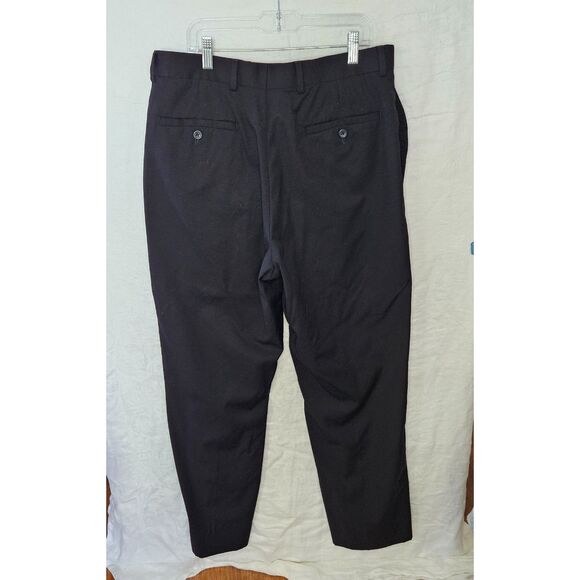 Pronto Uomo Couture Men's Size 33 Wool Dress Pants Trousers Slacks Black #77219 - Picture 3 of 5